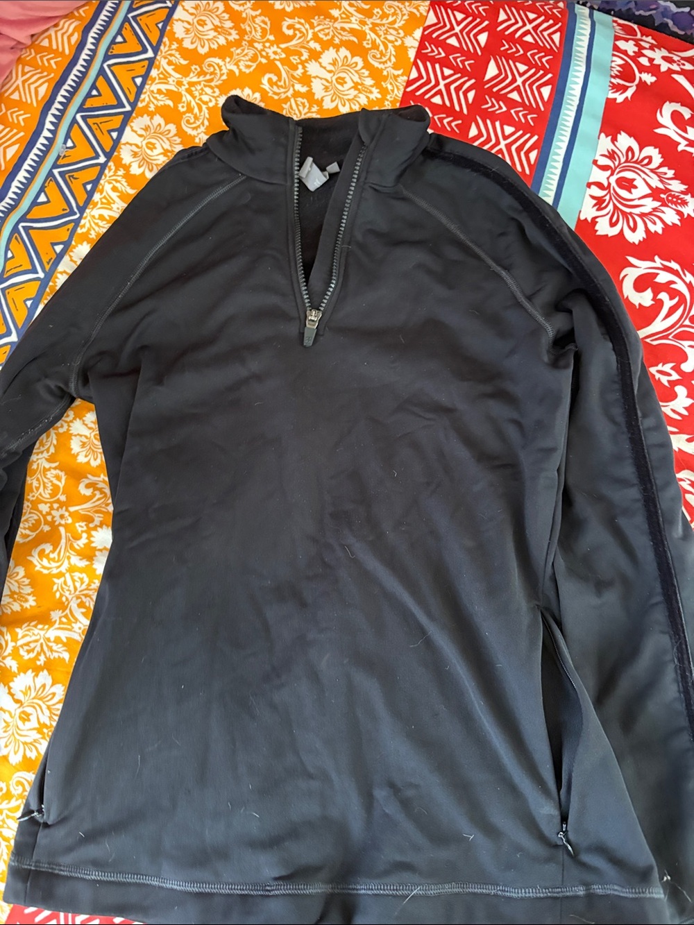 Sweaty Betty Black Quarter-Zip Men's Sweater